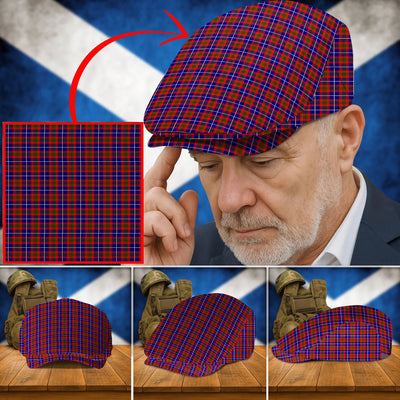Clan Edinburgh District Tartan Flat Cap CM44