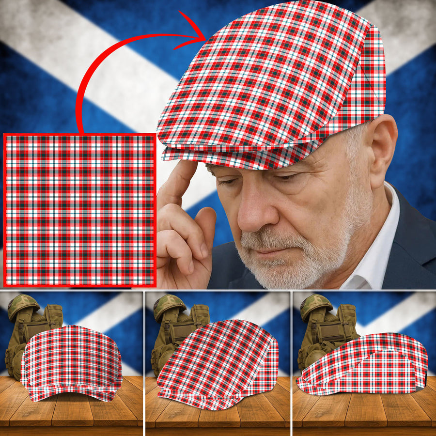 Clan Glasgow District Tartan Flat Cap