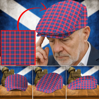 Clan Graham of Menteith Red Tartan Flat Cap ZA26