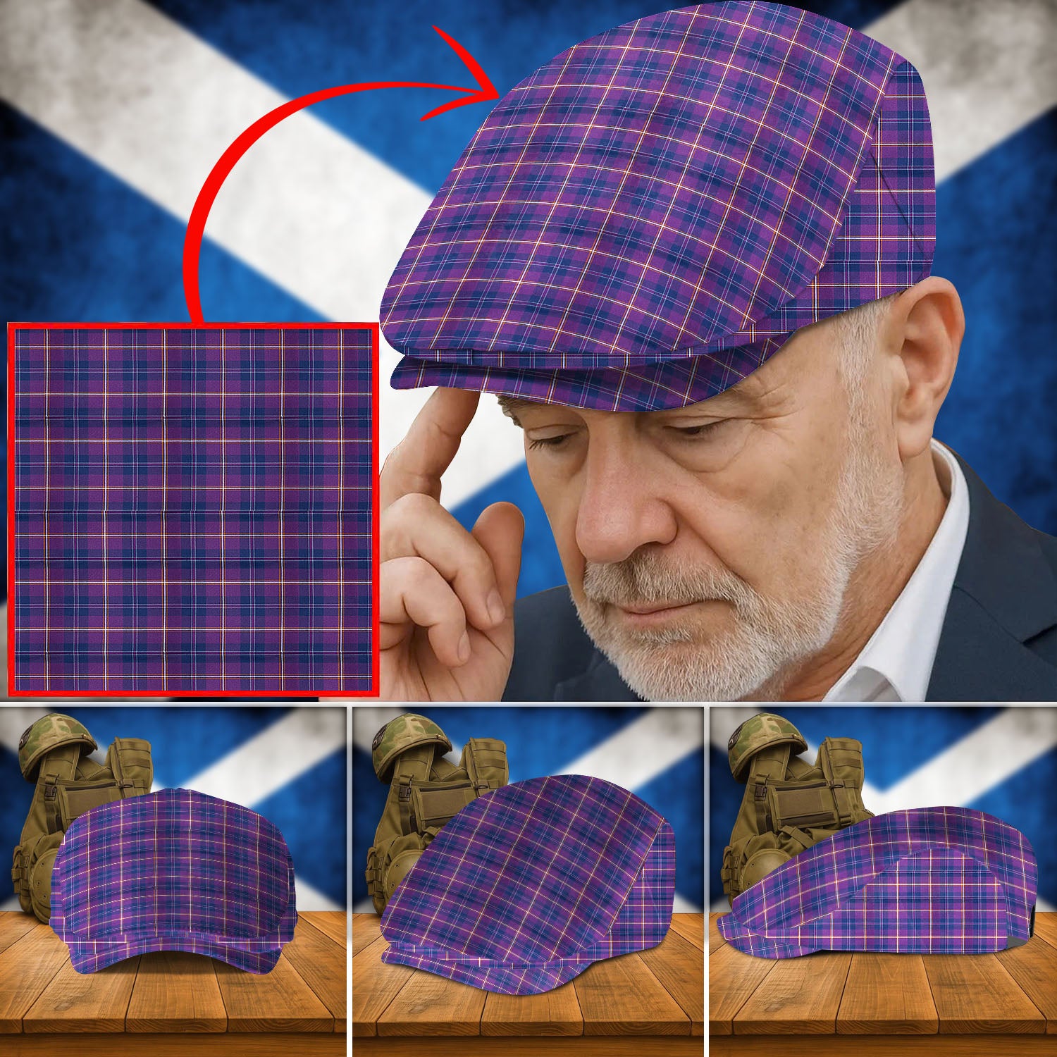 Clan Gretna Green Tartan Flat Cap CZ45 Gretna Green Tartan Tartan Today