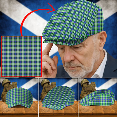 Clan Haliburton Tartan Flat Cap VF82