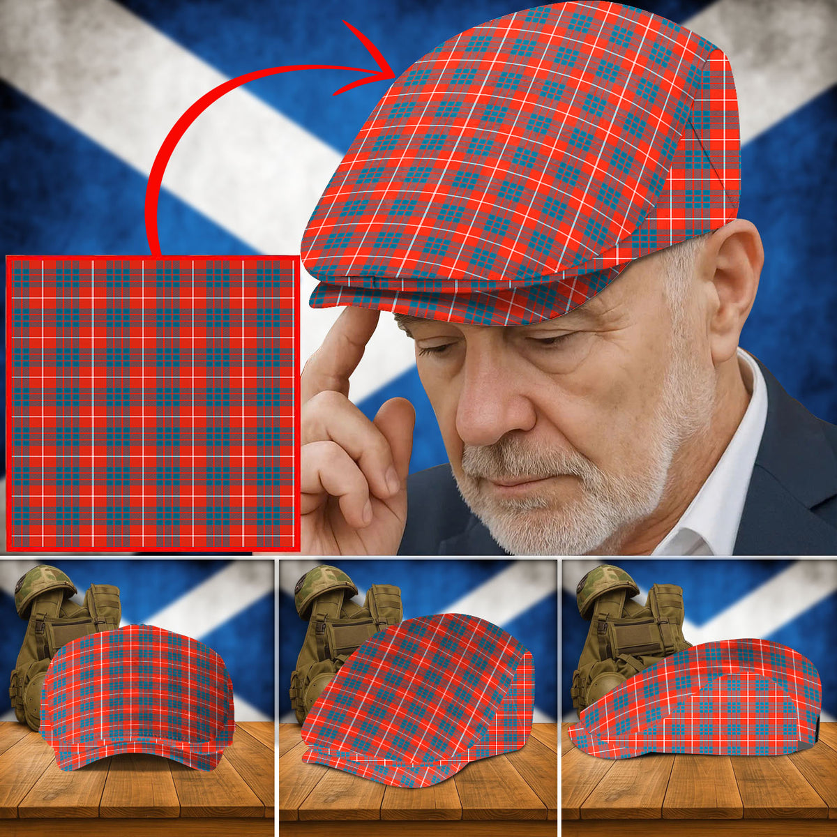 Clan Hamilton Ancient Tartan Flat Cap PN84 Hamilton Ancient Tartan Tartan Today