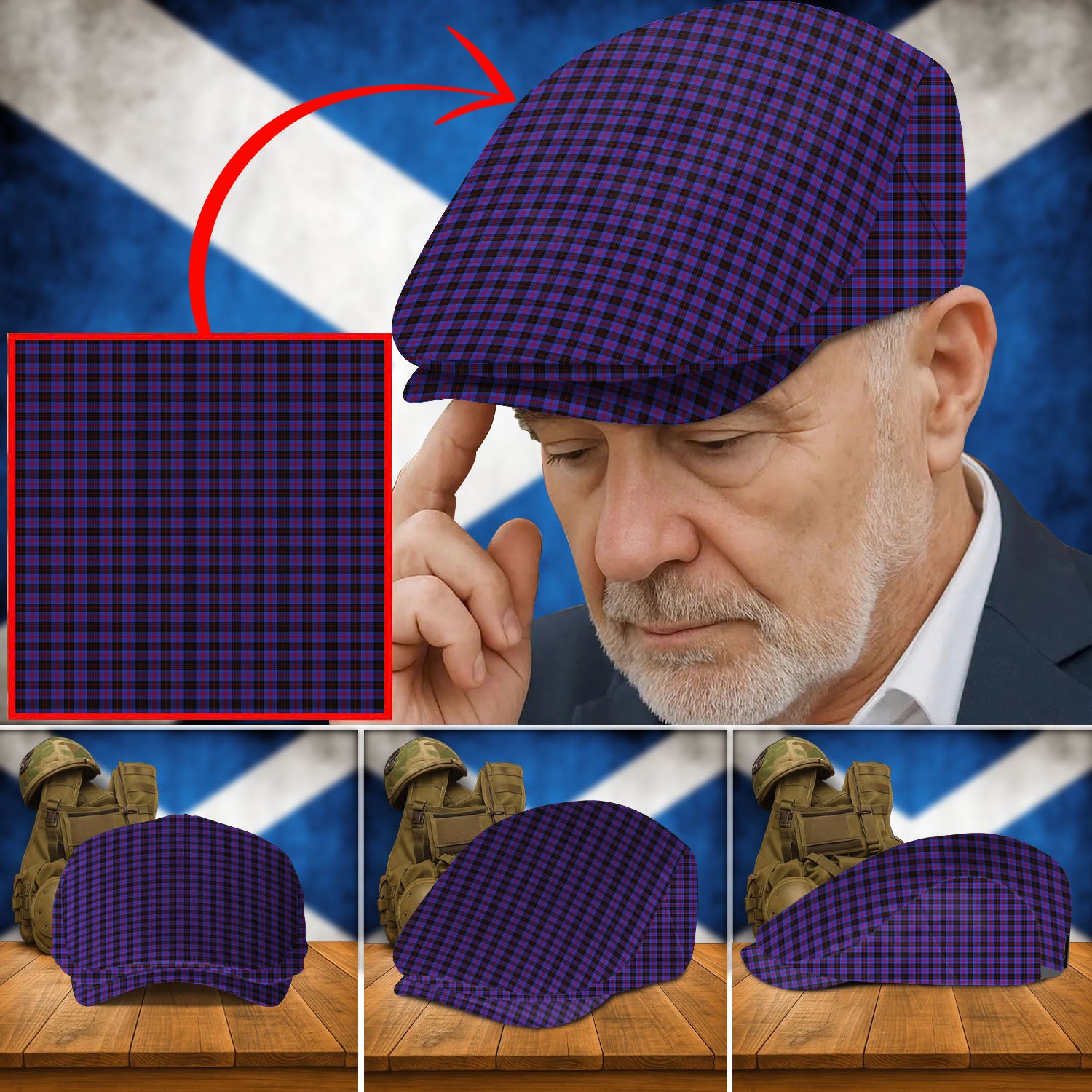 Clan Horsburgh Tartan Flat Cap VL98 Horsburgh Tartan Tartan Today
