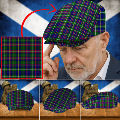 Clan Inglis Modern Tartan Flat Cap JQ23