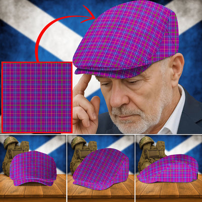 Clan Jackson Tartan Flat Cap HU32