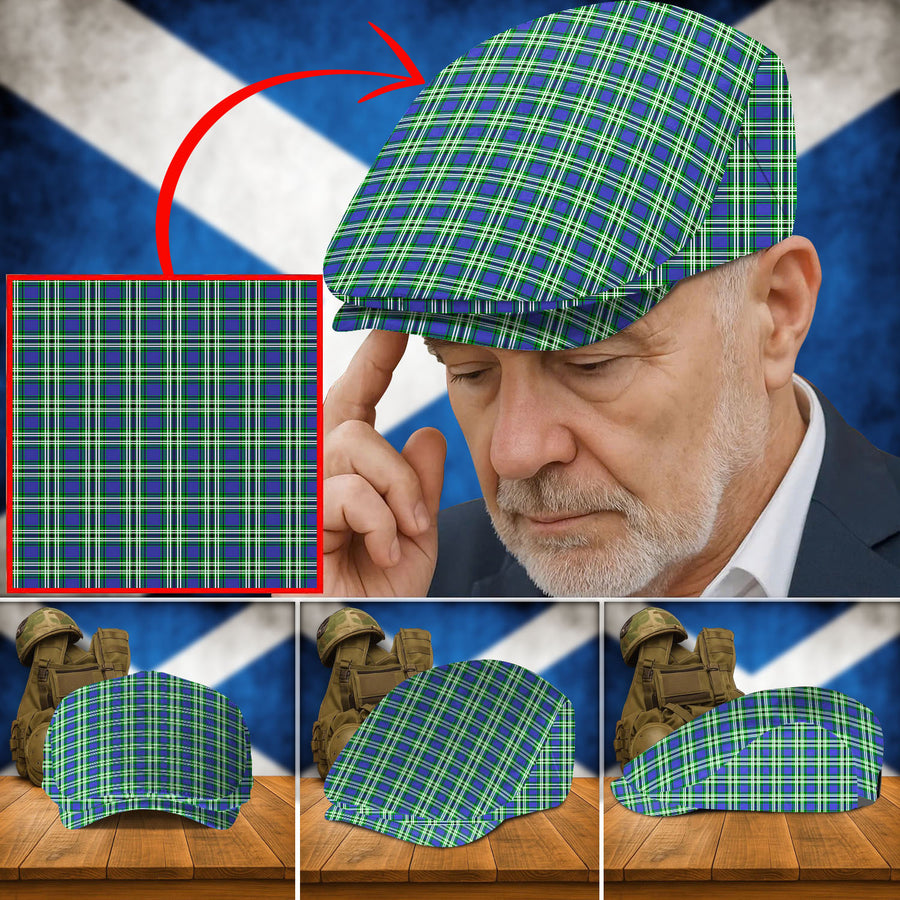 Clan Learmonth Tartan Flat Cap