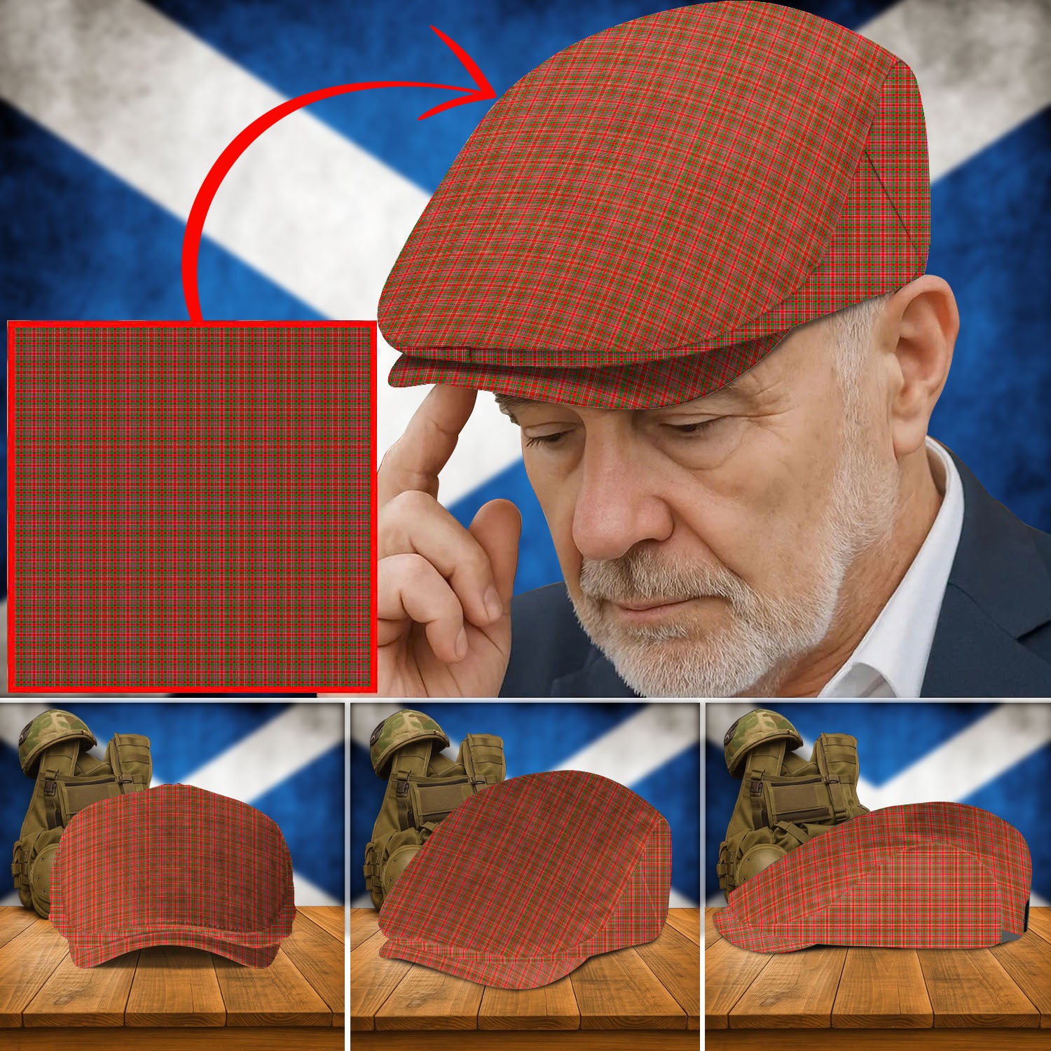 Clan MacAlister Tartan Flat Cap IZ93 MacAlister Tartan Tartan Today