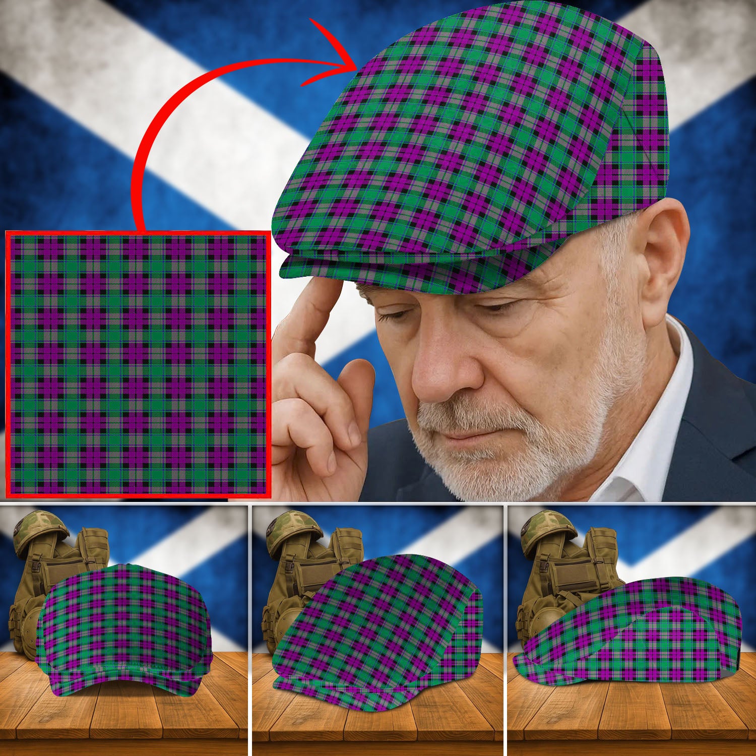 Clan MacArthur – Milton Tartan Flat Cap RK88 MacArthur – Milton Tartan Tartan Today
