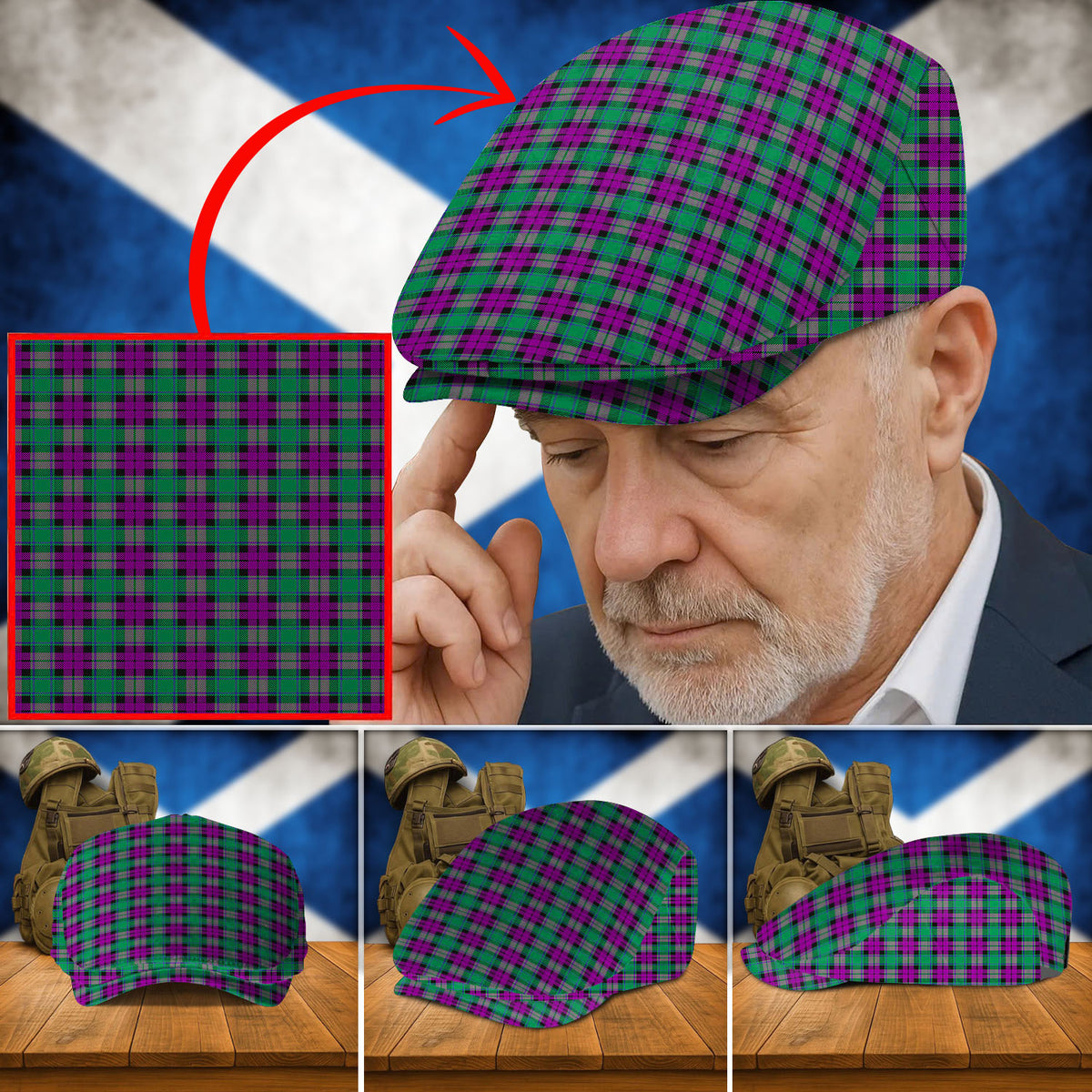 Clan MacArthur – Milton Tartan Flat Cap RK88 MacArthur – Milton Tartan Tartan Today