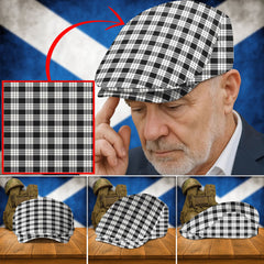 Clan MacFarlane Black & White Ancient Tartan Flat Cap KC53 MacFarlane Black & White Ancient Tartan Tartan Today