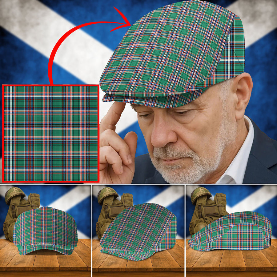 Clan MacFarlane Hunting Ancient Tartan Flat Cap