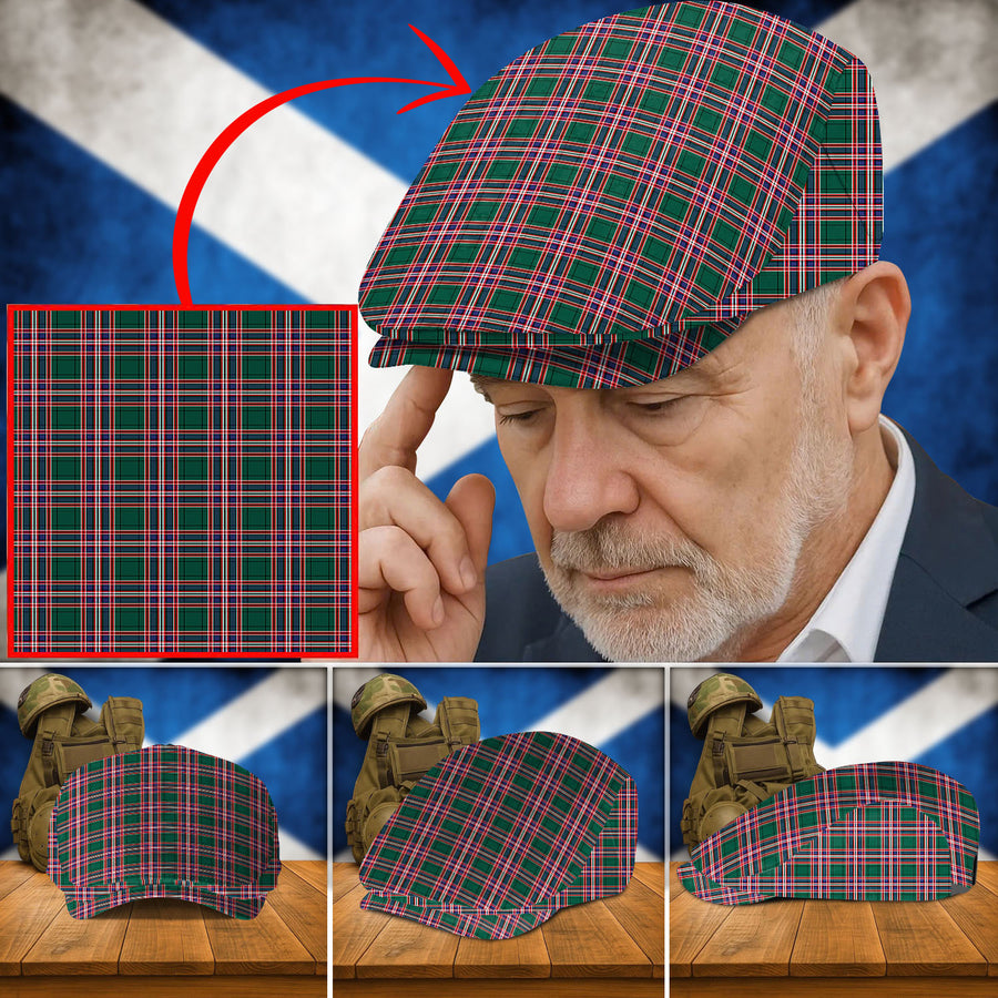 Clan MacFarlane Hunting Modern Tartan Flat Cap