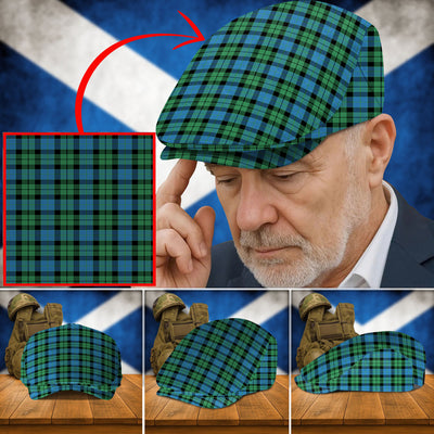 Clan MacKay Ancient Tartan Flat Cap LY26