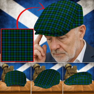 Clan MacKay Modern Tartan Flat Cap SQ10