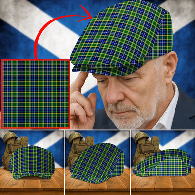 Clan MacKellar Tartan Flat Cap ZL92