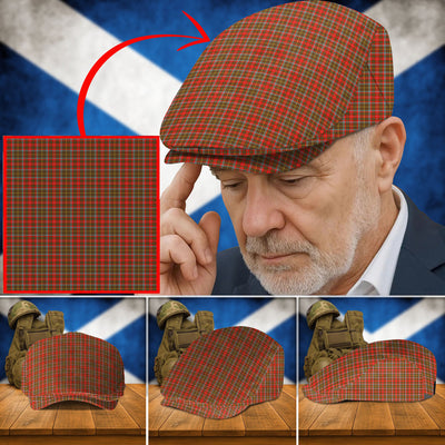 Clan MacKintosh Hunting Weathered Tartan Flat Cap ZD16