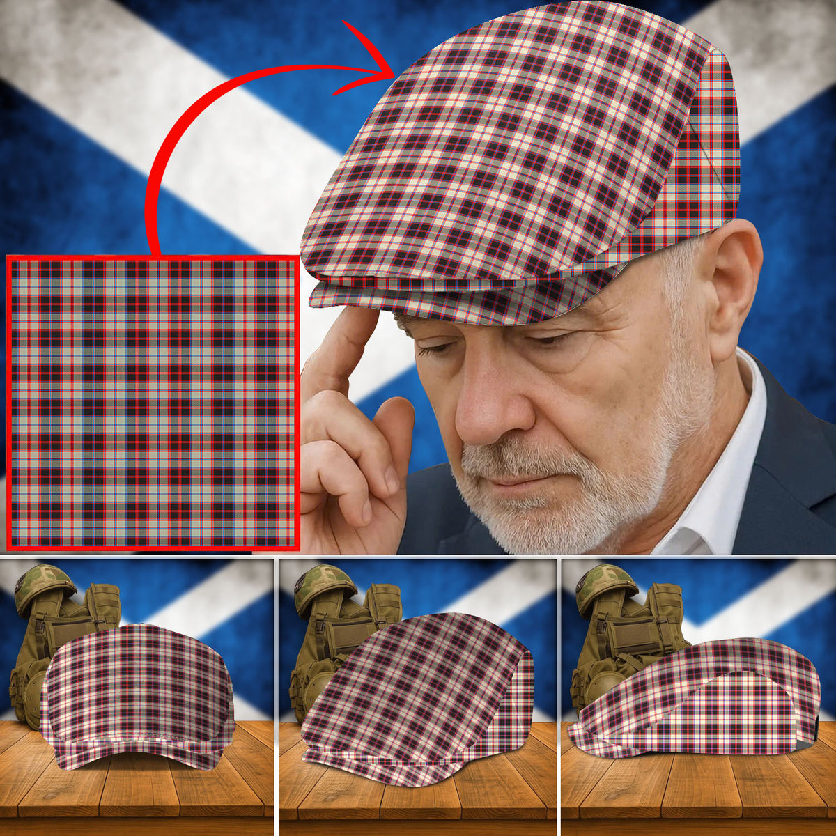 Clan MacPherson Hunting Ancient Tartan Flat Cap HW53 MacPherson Hunting Ancient Tartan Tartan Today