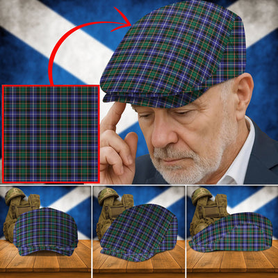 Clan MacRae Hunting Modern Tartan Flat Cap VV84