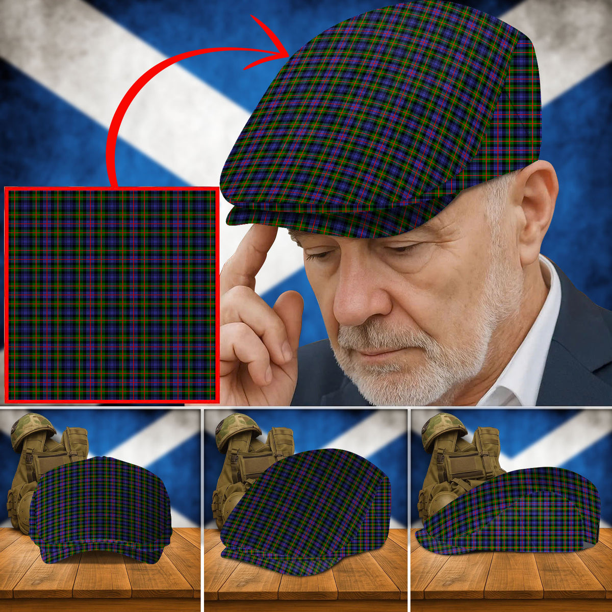 Clan Murray of Atholl Modern Tartan Flat Cap YA58 Murray of Atholl Modern Tartan Tartan Today