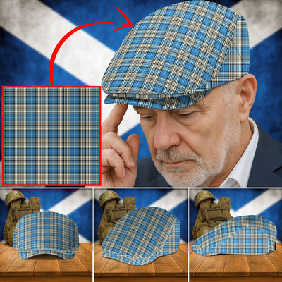 Clan Napier Ancient Tartan Flat Cap QV87