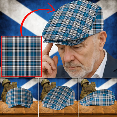 Clan Napier Modern Tartan Flat Cap AH86