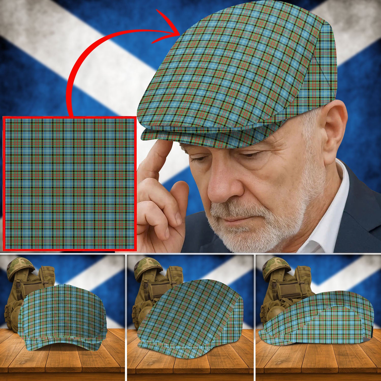 Clan Paisley District Tartan Flat Cap GN37 Paisley District Tartan Tartan Today