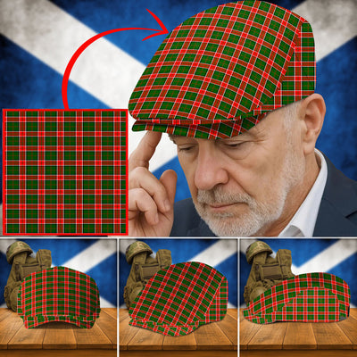 Clan Pollock Modern Tartan Flat Cap RH71