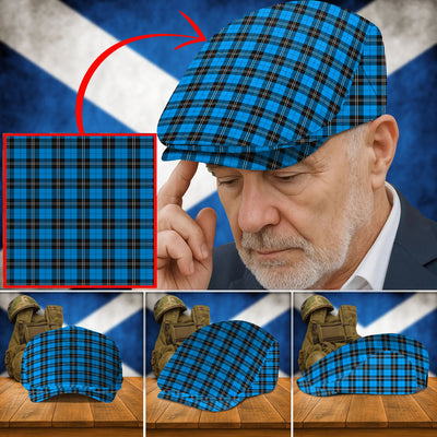 Clan Ramsay Blue Ancient Tartan Flat Cap MC32
