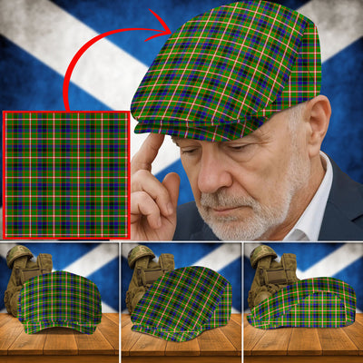 Clan Reid Green Tartan Flat Cap AH93