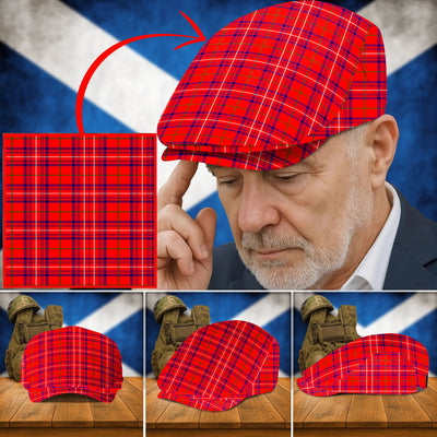 Clan Rose Tartan Flat Cap QH26
