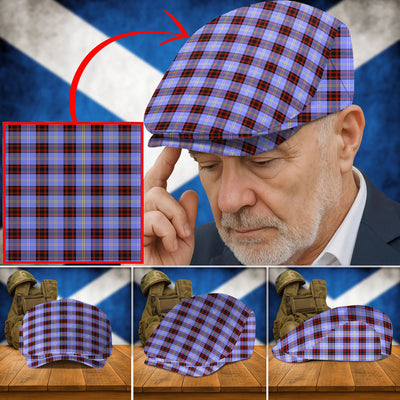 Clan Rutherford Tartan Flat Cap CC48
