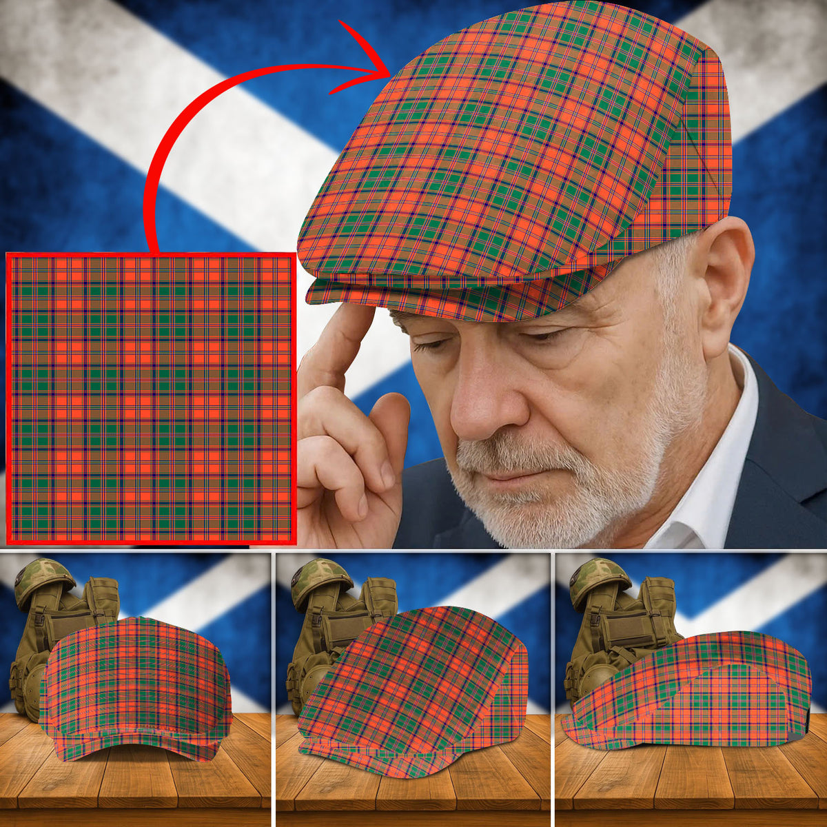 Clan Stewart of Appin Ancient Tartan Flat Cap FX66 Stewart of Appin Ancient Tartan Tartan Today