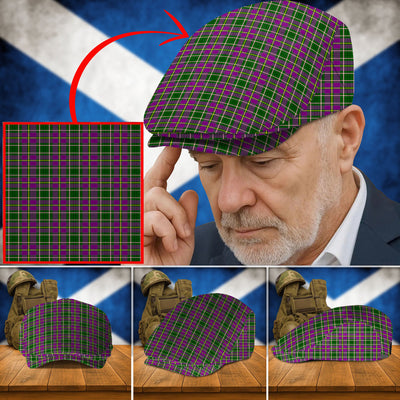 Clan Taylor Tartan Flat Cap JU42