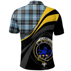Clan Clark (Lion) Ancient Tartan Polo Shirt - Royal Coat Of Arms Style XK66 Clark (Lion) Ancient Tartan Tartan Polo   