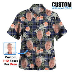 Clan Clark 1 Tartan Custom Face Hawaiian Shirt – Unisex Gift for Family Members, Summer Party ID43 Clark 1 Tartan Tartan Hawaii Shirt