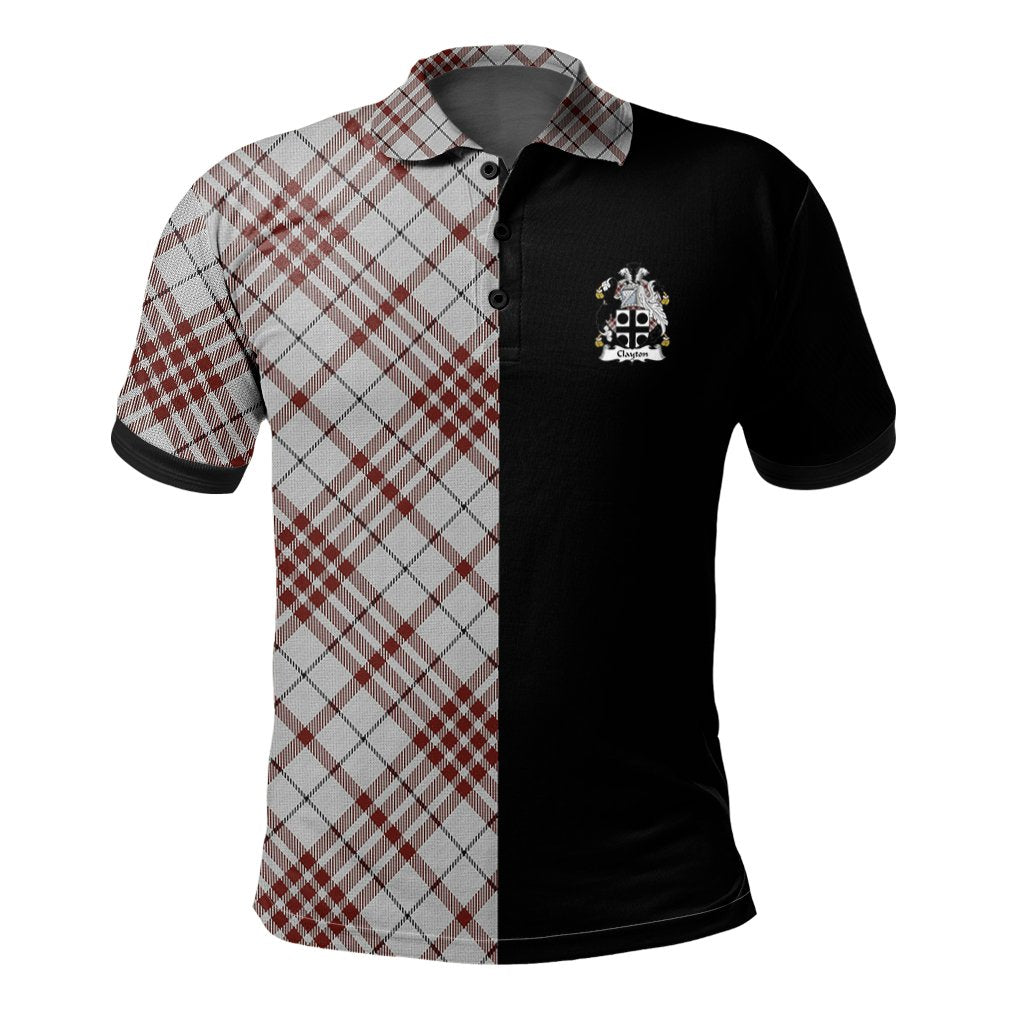Clan Clayton Tartan Polo Shirt Half of Me - Cross Style SB52 Clayton Tartan Tartan Polo   