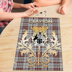 Clan Clayton Tartan Crest Thistle Jigsaw Puzzles Gift For Family KO58 Clan Borthwick Tartan Today   