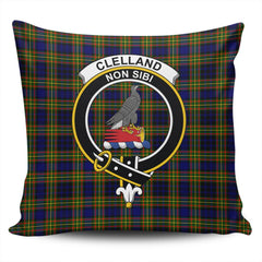 Clan Clelland Modern Tartan Crest Pillow Cover CM65 Clan Clelland Tartan Today   