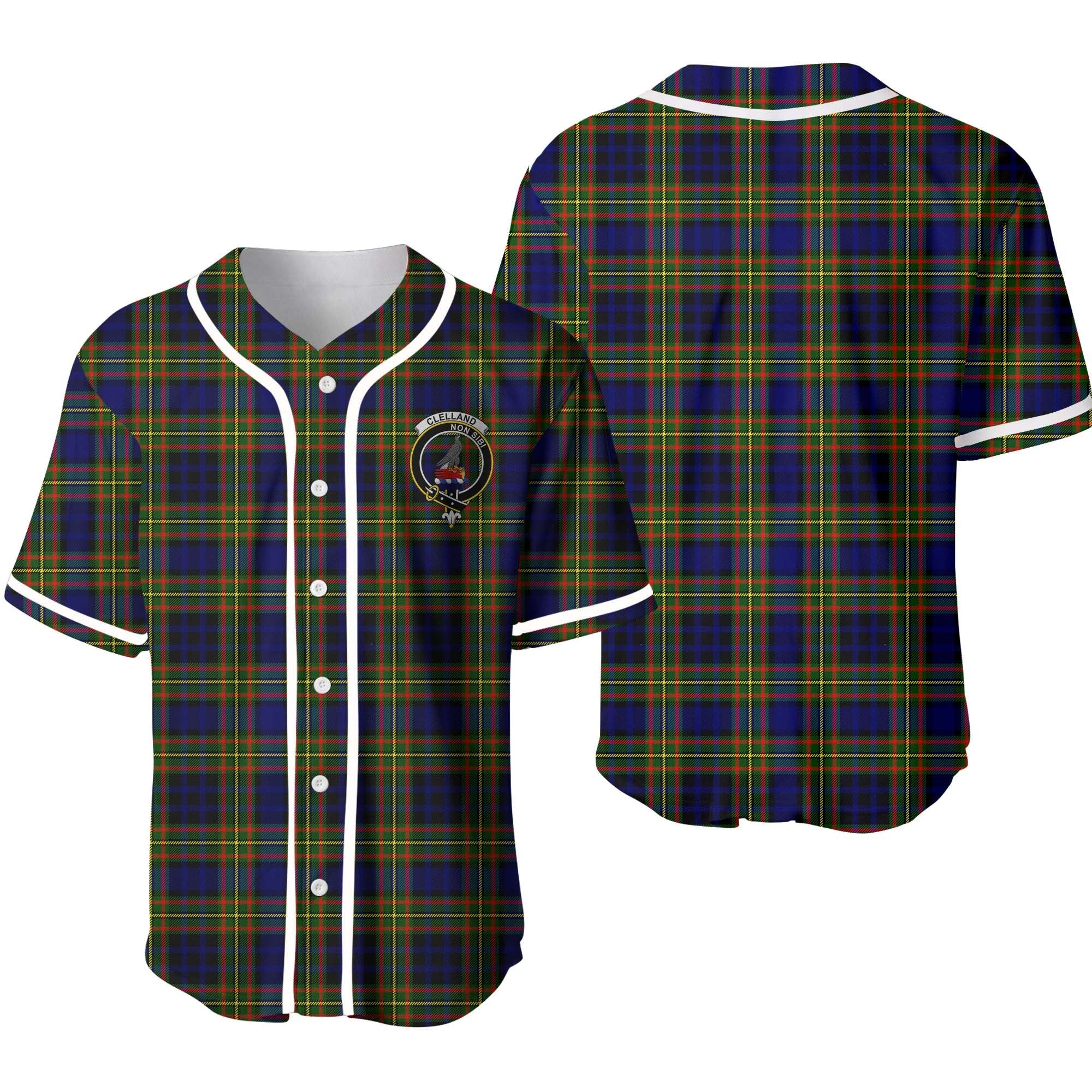 Clan Clelland Tartan Unisex Baseball Jersey II22DD14 Clan Clelland Tartan Today   