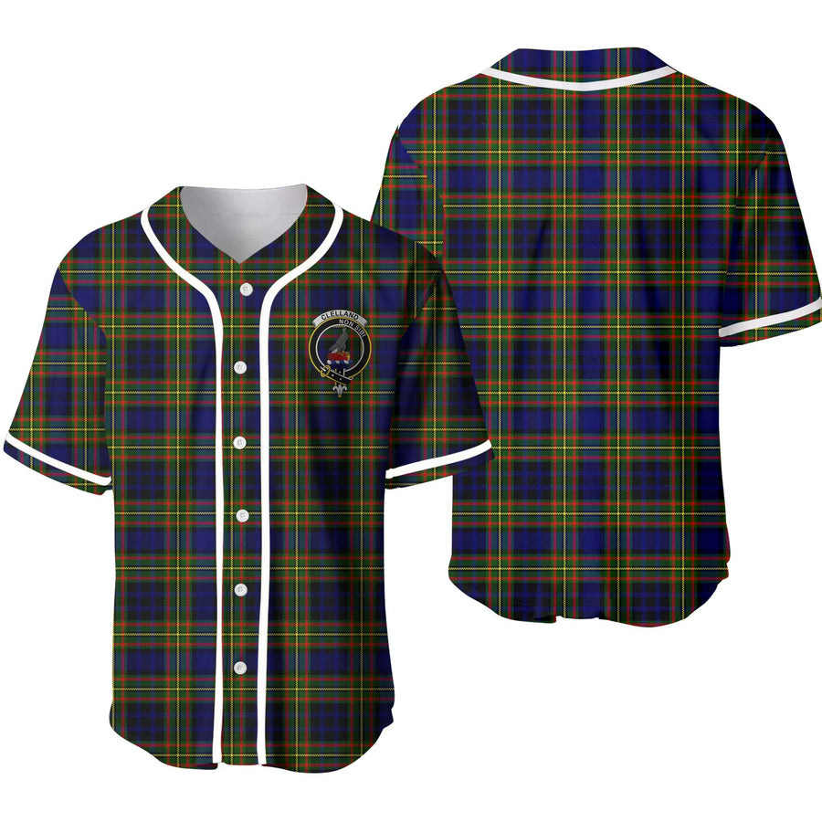 Clan Clelland Tartan Unisex Baseball Jersey