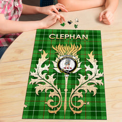 Clan Clephan Tartan Crest Thistle Jigsaw Puzzles Gift For Family TP93 Clan Clephan Tartan Today   
