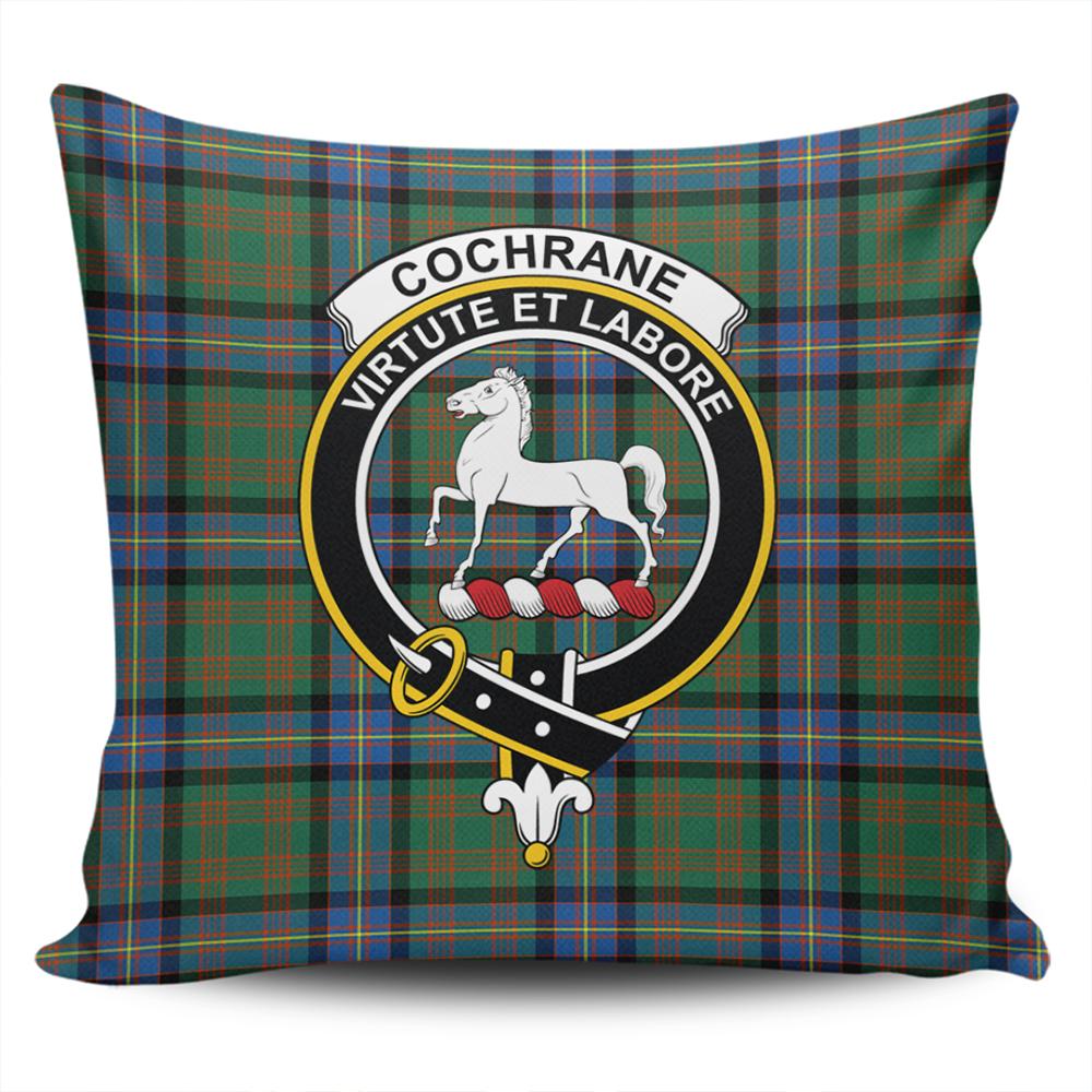 Clan Cochrane Ancient Tartan Crest Pillow Cover FC35 Clan Cochrane Tartan Today   
