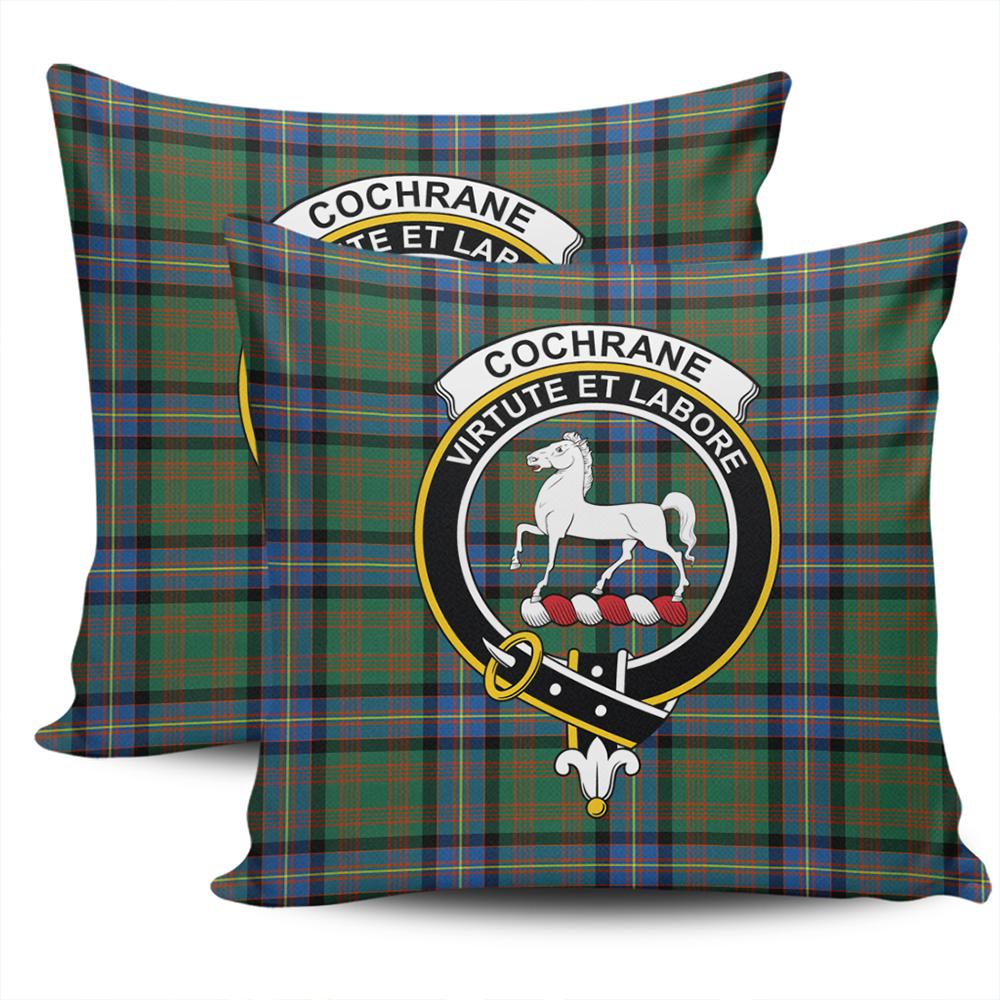 Clan Cochrane Ancient Tartan Crest Pillow Cover FC35 Clan Cochrane Tartan Today   