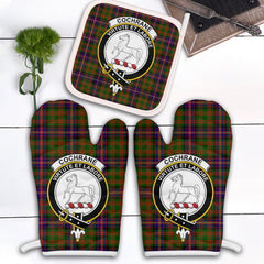 Clan Cochrane Modern Tartan Crest Oven Mitt And Pot Holder (2 Oven Mitts + 1 Pot Holder) HA32 Clan Cochrane Tartan Today   