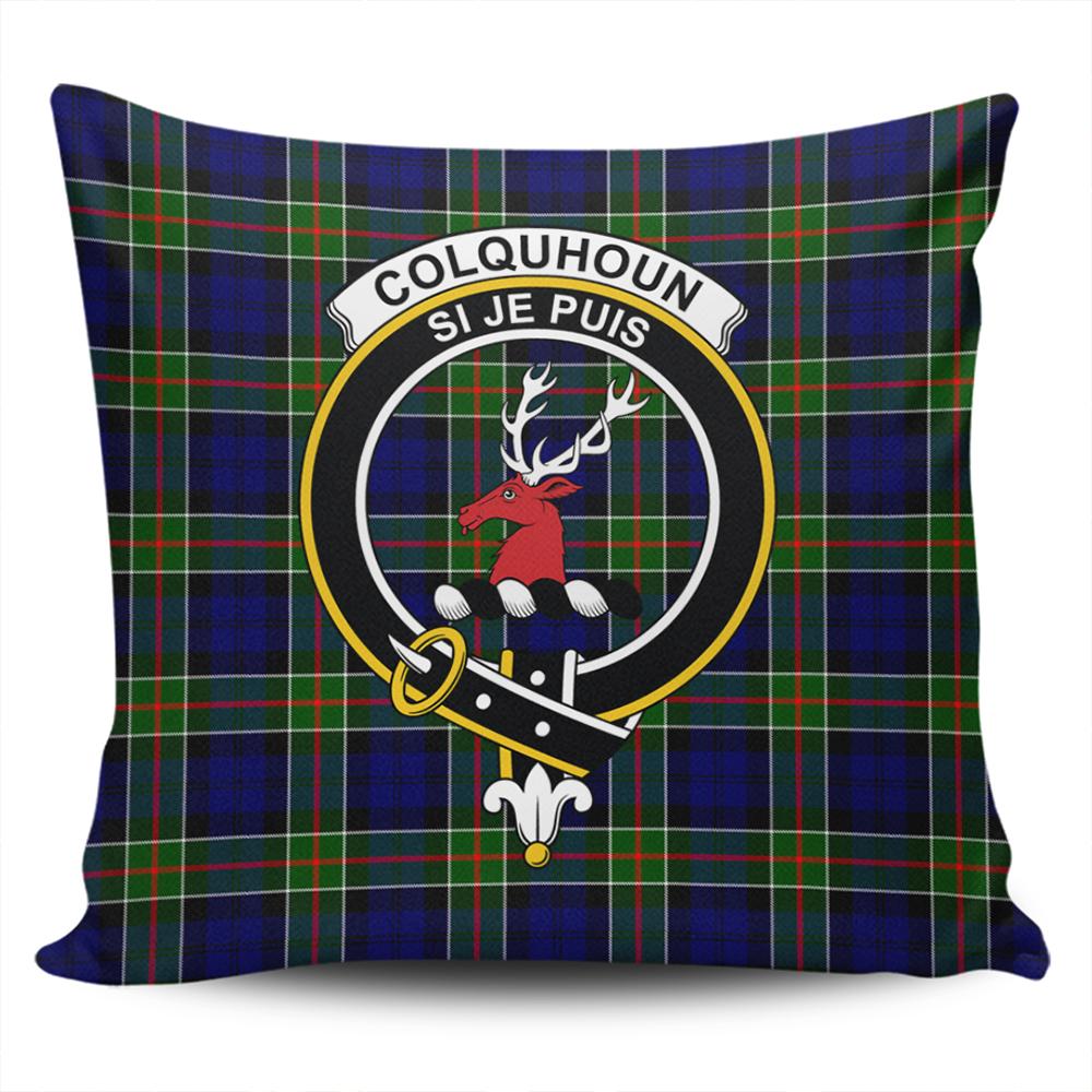 Clan Colquhoun Modern Tartan Crest Pillow Cover JB17 Clan Colquhoun Tartan Today   