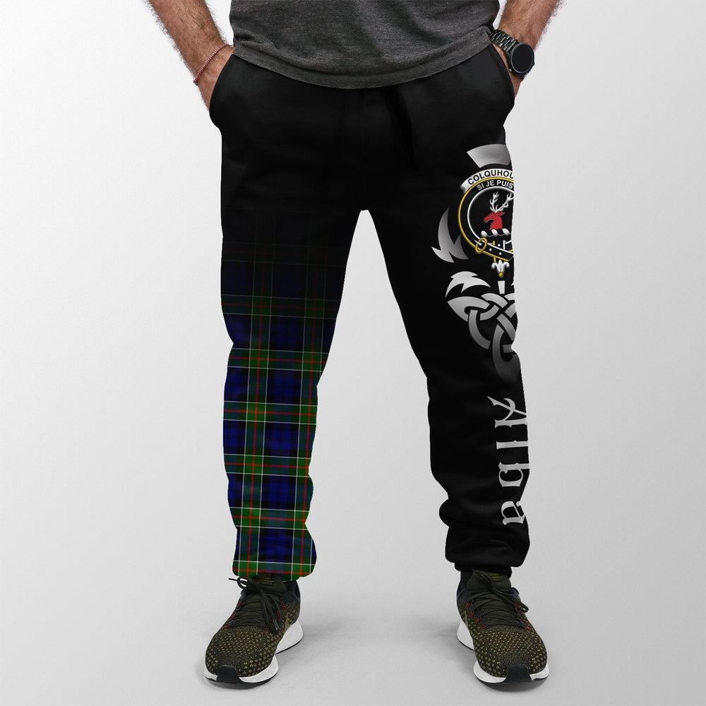 Clan Colquhoun Modern Tartan Crest Jogger Sweatpants  Alba Celtic Style UI90 Clan Colquhoun Tartan Today   