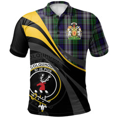 Clan Colquhoun Dress Tartan Polo Shirt - Royal Coat Of Arms Style SC64 Colquhoun Dress Tartan Tartan Polo   