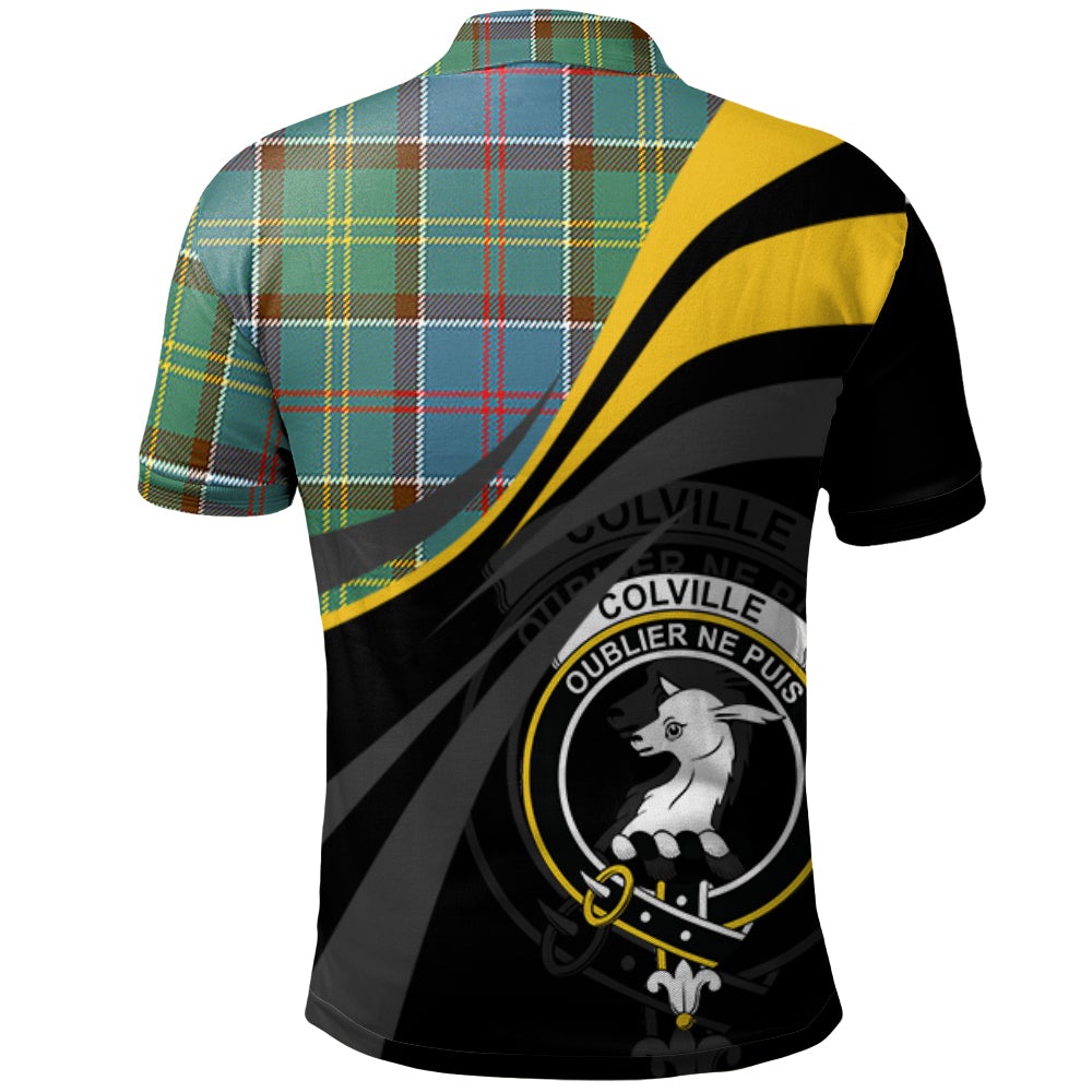 Clan Colville Tartan Polo Shirt - Royal Coat Of Arms Style AS83 Colville Tartan Tartan Polo   