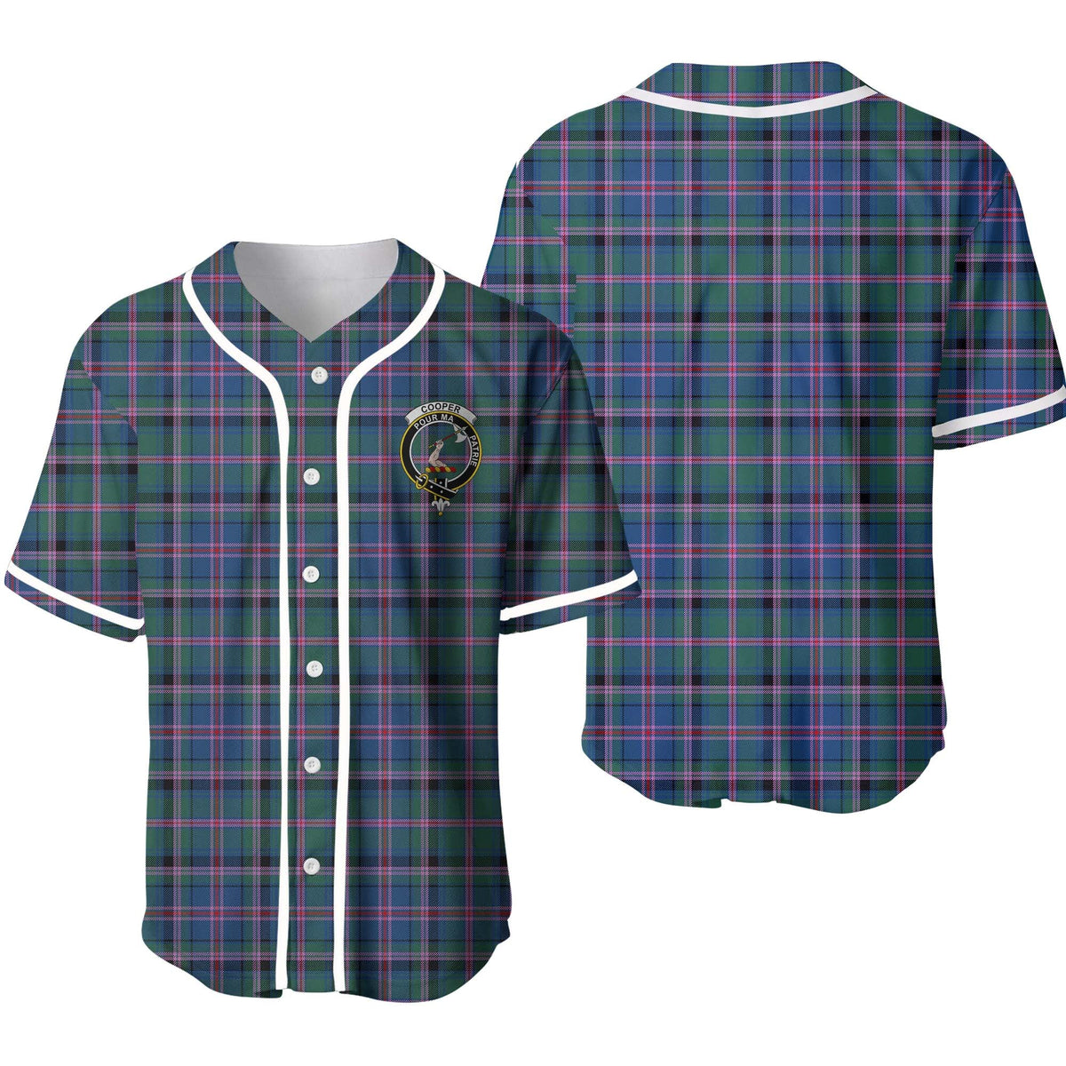 Clan Cooper Ancient Tartan Unisex Baseball Jersey HW66WJ43 Clan Cooper Tartan Today   