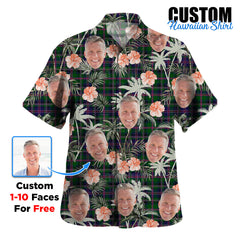 Clan Cooper Modern Tartan Custom Face Hawaiian Shirt – Unisex Gift for Family Members, Summer Party PD70 Cooper Modern Tartan Tartan Hawaii Shirt